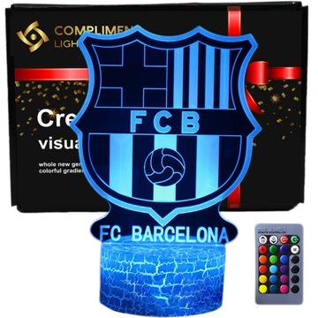 FC Barcelona 3D LED USB ночник в подарок