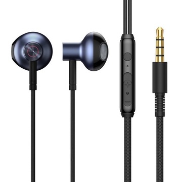 UNIWERSALNE SŁUCHAWKI DO MUZYKI DOUSZNE CZARNE 3,5mm JACK NOWE DO MUZYKI