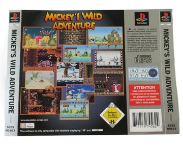 PS1 MICKEY'S WILD ADVENTURE OKŁADKA TYLNA PLAYSTATION 1 PSX