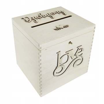 Rustykalne Pudełko Na Koperty I Obrączki Naturalne