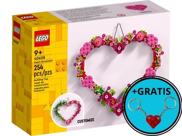 LEGO BrickHeadz 40638 Ozdoba w Kształcie Serca + 2 x brelok LEGO - GRATIS