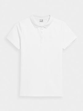 Koszulka Polo Damska 4F T-shirt Bawełniany 4FSS23TTSHF586-10S-XL
