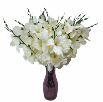 Gladiolus Twig ИСКУССТВЕННЫЕ ЦВЕТЫ Gladiolus WHITE 52см белая гладиолуса