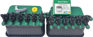 Zestaw automatycznego nawadniania Rain Bird 12 zaworów Sterownik TM2 +JUMBO