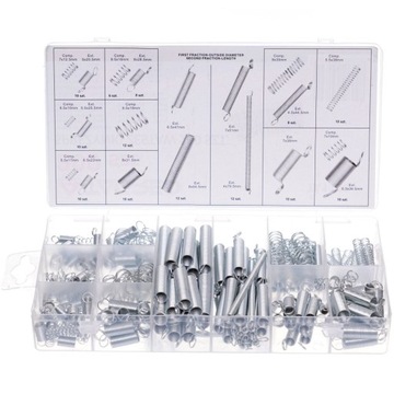 Zestaw sprężynek sprężynka sprężyna mix, 200 sztuk