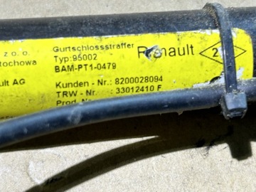 НАТЯЖИТЕЛЬ РЕМНЯ БЕЗОПАСНОСТИ ЛЕВЫЙ ПЕРЕДНИЙ RENAULT KANGOO I 8200028094