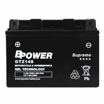 BPower Supreme GEL GTZ14S 12V 11,2Ah 230A YTZ14S
