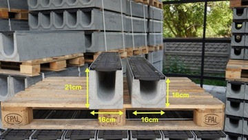 ODWODNIENIE LINIOWE Beton + Żeliwo D400 16x21