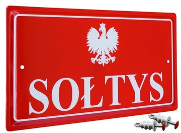 Tabliczka Tablica SOŁTYS - METALOWA - nadruk UV
