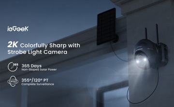 KAMERA ZEWNĘTRZNA OBROTOWA IP WIFI 2K HD 4x ZOOM