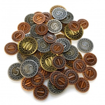 ZESTAW 24 KLASYCZNYCH UNIWERSALNYCH METALOWYCH MONET LARP RPG