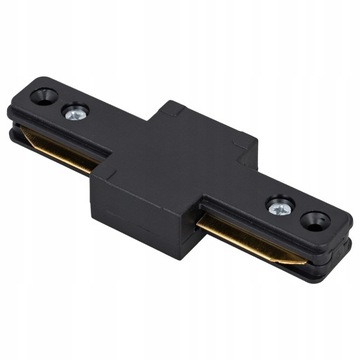 Łącznik prosty do szyn oświetleniowych LED czarny do oświetlenia SZYNOWEGO