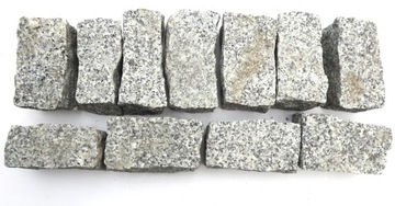 PALISADA GRANITOWA OBRZEŻE CEGIEŁKI GRANITOWE KOSTKA 8x8x16cm 24-25kg