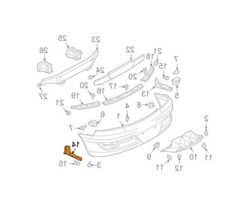 DRŽÁKY NÁRAZNÍKU LEXUS GX470 03- 5327160010