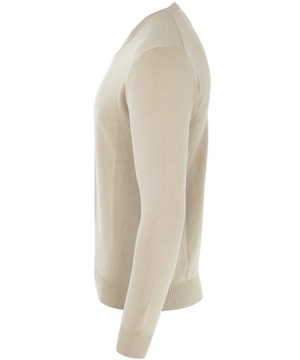 ЭЛЕГАНТНЫЙ СВИТЕР, ВЫСОКОКАЧЕСТВЕННЫЙ 100% ХЛОПОК, СВЕТЛО-БЕЖЕВЫЙ Вазелин VIADI POLO M
