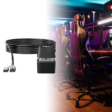 Przełącznik mobilny do komputerów stacjonarnych Komputer stacjonarny Przycisk włączania i wyłączania Przenośny kabel o długości 5 m