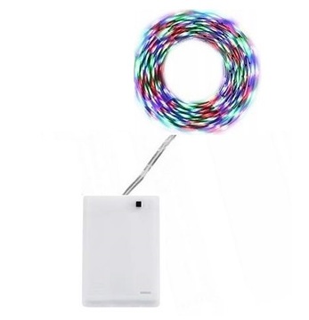 TAŚMA LED DO MEBLI na BATERIE 3 m EFEK BŁYSK FALA ZANIKANIE RGB STEROWNIK