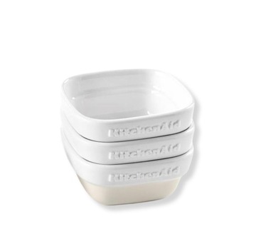 Zestaw 3 naczyń komplet do pieczenia zapiekania mini 250ml KitchenAid
