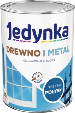 Emalia DREWNO I METAL JEDYNKA Niebieski POŁYSK 0,9L