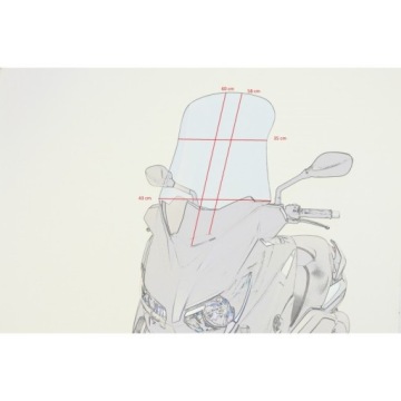 LOSTER туристическое лобовое стекло скутера YAMAHA X-MAX 125 14-17 лет.