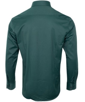 Хлопковая РУБАШКА ЗЕЛЕНАЯ XXL С УЗКИМ ВОРОТНИКОМ