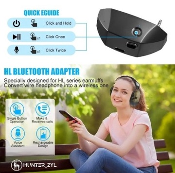 ЭЛЕКТРОННЫЕ НАУШНИКИ GREEN WALKER'S RAZOR С АДАПТЕРОМ BLUETOOTH W1
