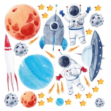 Naklejka na ścianę Astronauta w Kosmosie 96 cm