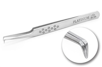 Pęseta do przedłużania rzęs ET15 MINI Stars PLATINUM szara
