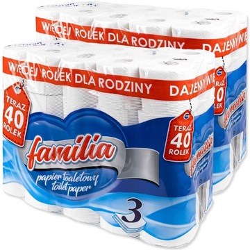 PAPIER TOALETOWY FAMILIA biały 3 warstwy 80 ROLEK