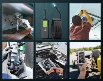 ЭНДОСКОПНАЯ КАМЕРА СО СВЕТОДИОДНЫМИ ДИОДАМИ 5 М, Водонепроницаемый IP67, ПОЛУЖЕСТКИЙ КАБЕЛЬ