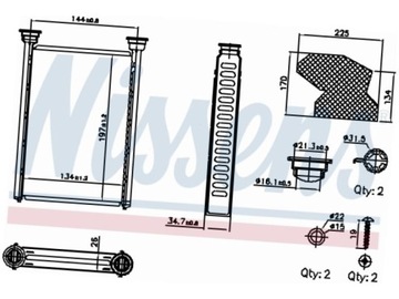 NISSENS 707309 NÁHRADA TEPLÁ TOPENÍ INTERIÉR