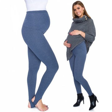 CIĄŻOWE LEGGINSY OCIEPLANE Z ZAPIĘTKĄ LSPRG XL