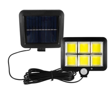 Naświetlacz LED + czujnik z panelem solarnym 1,5W b.zimna 6000K IP44 KOBI