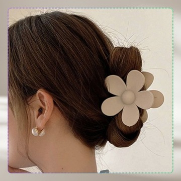 Набор из 2 заколок для волос, застежки, светло-бежевые цветы, легкие украшения в виде пучка.
