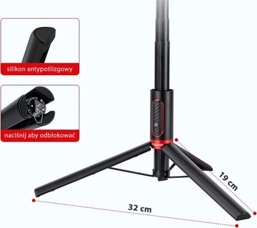 Штатив-палка для селфи Ulanzi SEAJIC AB202Max для телефона с пультом дистанционного управления, ЧЕРНЫЙ