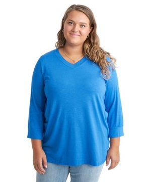 ADIA BLUZKA TUNIKA BASIC SEREK NIEBIESKA PLUS SIZE A070 44