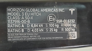 СЪЕМНЫЙ БУКСИРОВОЧНЫЙ КРЮК TESLA 3 1137916-00-B