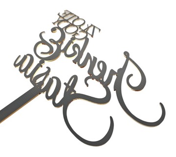 Топпер для торта на 50-летие свадьбы, золотая свадьба, имена, золотое зеркало