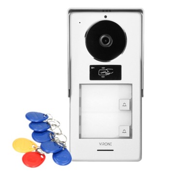 ДВУХСЕМЕЙНЫЙ ВИДЕОДОМФОН ВОРОТА КАЛИТКА RFID WiFi КЛЮЧИ КЛЮЧИ ПРИЛОЖЕНИЕ ИНТЕРКОМ-ТЕЛЕФОН