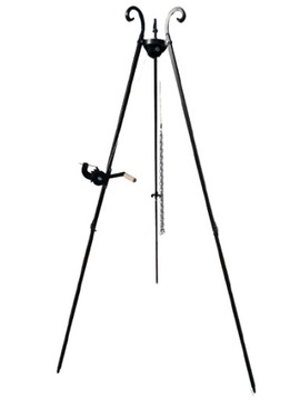 TRÓJNÓG 180CM Z KORBKĄ GRILL OGRODOWY + ŁAŃCUCH