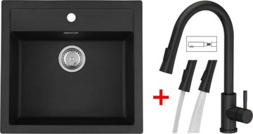 Zlew FRANKE SID 610 onyx + bateria JULIA very blac