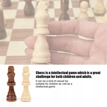 32 ШТ. ШАХМАТНЫЕ ПЕШКИ ДЕРЕВЯННЫЕ ШАХМАТЫ