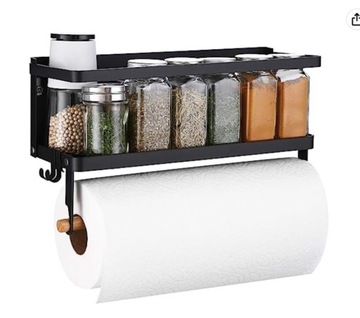 Магнитная полка на холодильник, специи, кухонное полотенце 2-в-1.