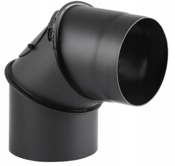 ŻAROODPORNE KOLANO CZARNE REGULOWANE FI 120 mm