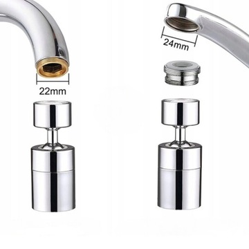 OBROTOWY PRZEDŁUŻACZ DO KRANU ZLEWU BATERII KUCHENNEJ PERLATOR PRZEDŁUŻKA