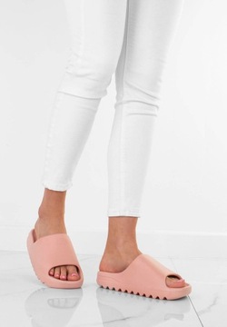 KLAPKI GUMOWE GRUBA PODESZWA RÓŻOWE 39