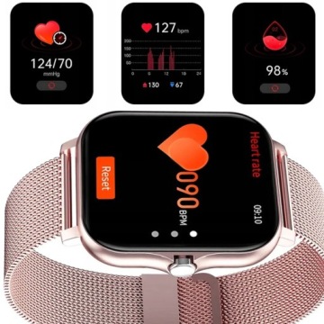 SMARTWATCH ЧАСЫ ПОЛЬСКОЕ МЕНЮ ЗВОНКИ СПОРТИВНЫЕ СМАРТ-ЧАСЫ ЖЕНСКИЕ 2 РЕМЕШКА