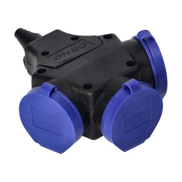 GNIAZDO HERMETYCZNE POTRÓJNE 3X2P+Z 230V IP44 16A