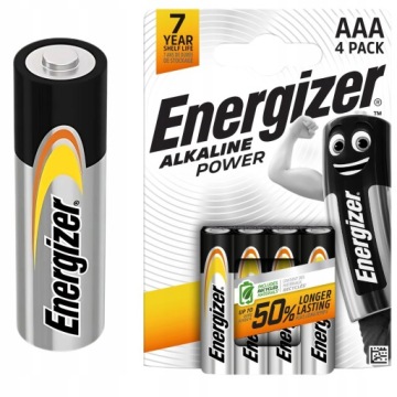 BATERIA ALKALICZNA BATERIE ENERGIZER AAA R3 LR03 ENERGIZER 4 SZT PALUSZKI