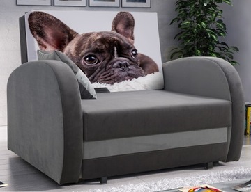 Sofa TOLA rozkładana z grafiką DZIĘCIĘCĄ +pojemnik